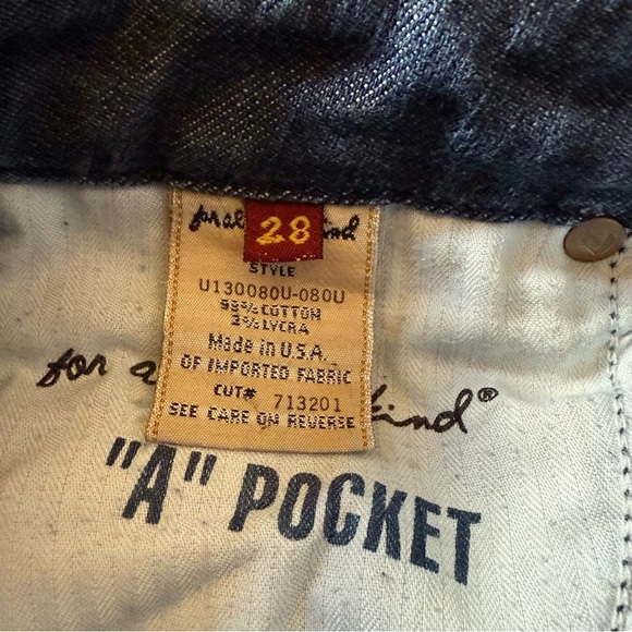 Vintage 7 For All Mankind A Pocket Dark Wash Jeans size 28 - Picture 9 of 9
